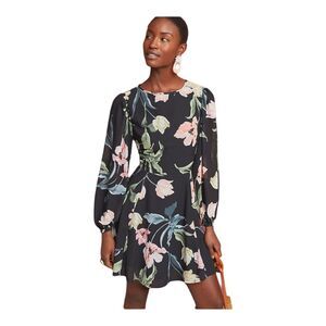 Yumi Kim Women's XS Floral Print Westview Black Wild Love Dress $218